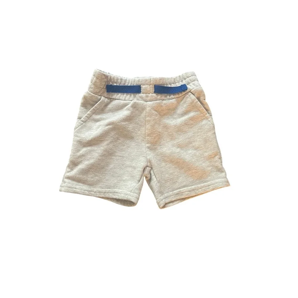 Member's Mark Baby Boys Heather Gray Knit Playwear Shorts 12M Blue Detail (0982)